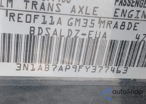 2015 Nissan Sentra Sv из США, поврежденный, VIN 3N1AB7AP9FY377463